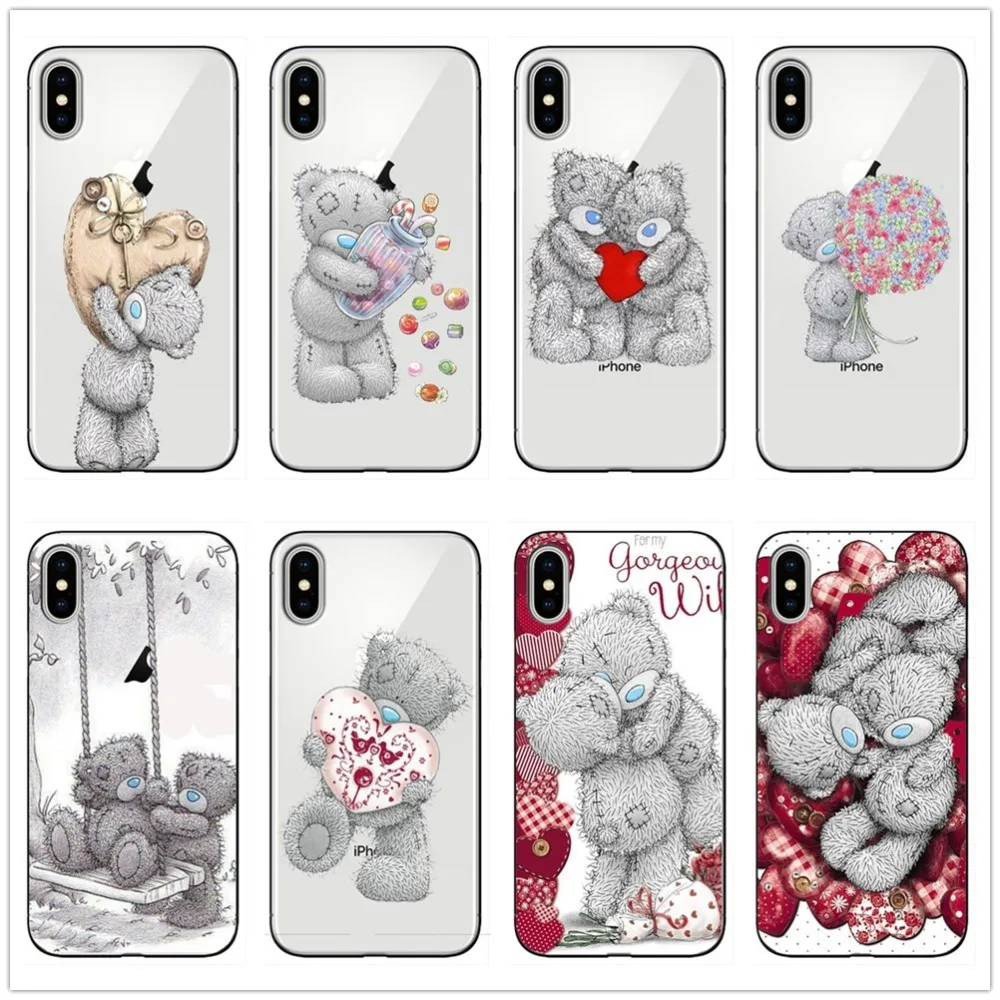Плюшевый Тедди Me To You Bear TPU чехол для телефона iPhone X 8 7 6 6S Plus 11 11PRO MAX SE прозрачный