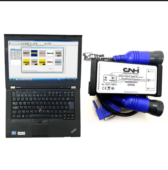 

New Holland Electronic Service Diagnostic Tools with CNH EST 9.0 engineering white CNH DPA5 kit diagnostic tool CF19/t420 laptop
