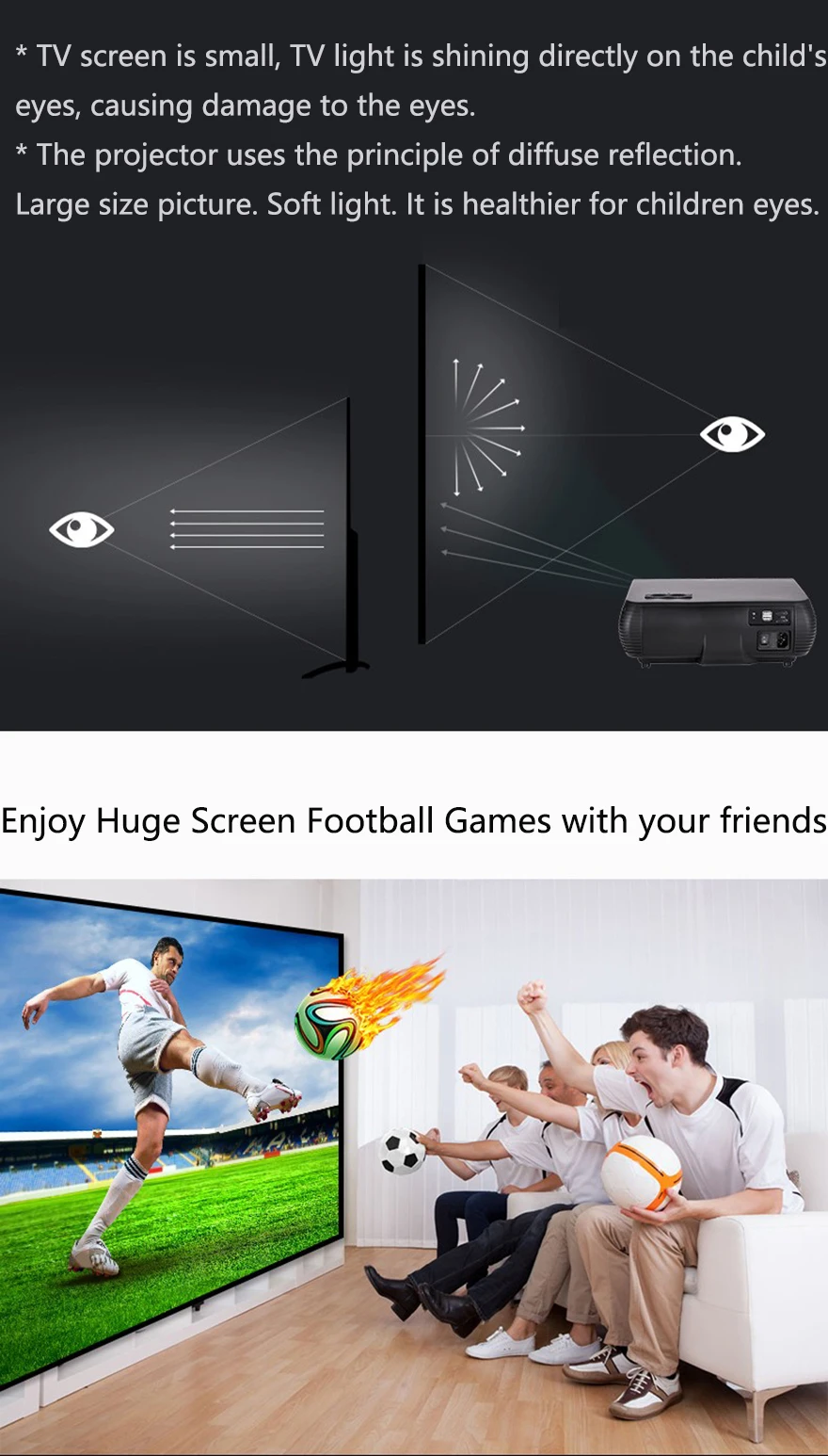 M2 Android Wifi Projector LED Home Theater Proyector (11)