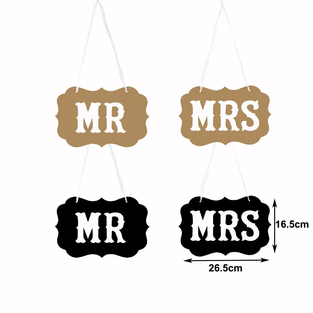 Реквизит для свадебных фотографий MR & MRS 2 шт./компл. украшения стола стула знака