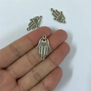 

20 units antique sliver small hand of fatima pendant charms jewelry finding suppliers D-3-119