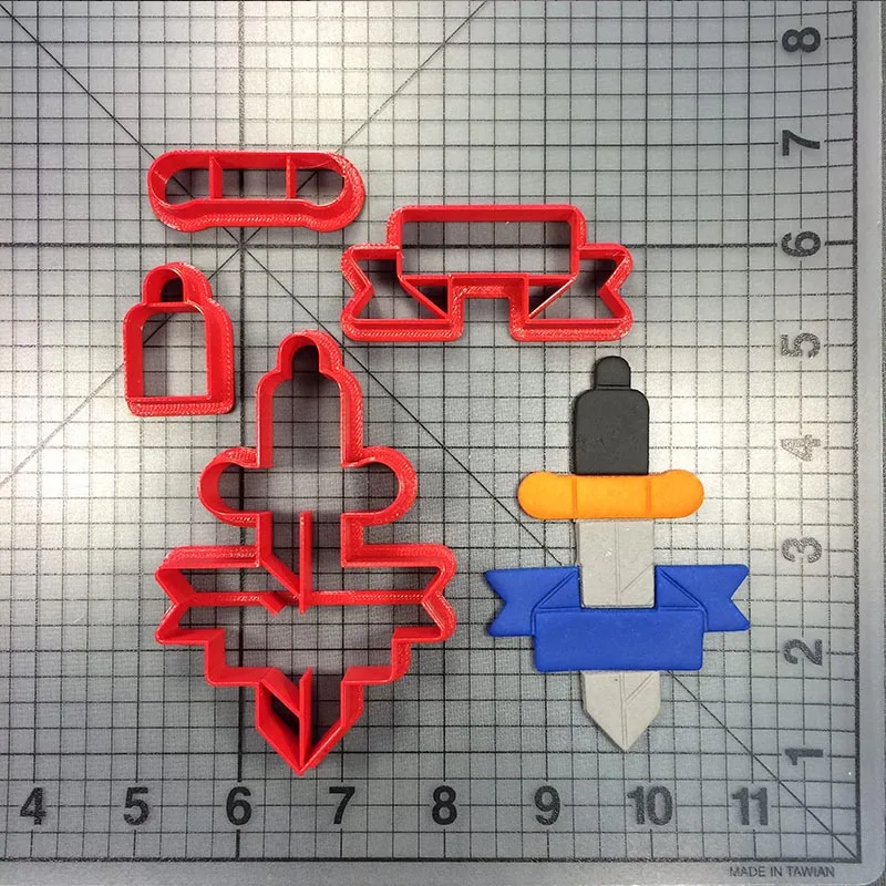 

Sword Bubble Gum Cookie Cutter Cake Decorating Tools Custom 3D printed Cupid Biscuits Stainless Fondant Cake Baking Mould