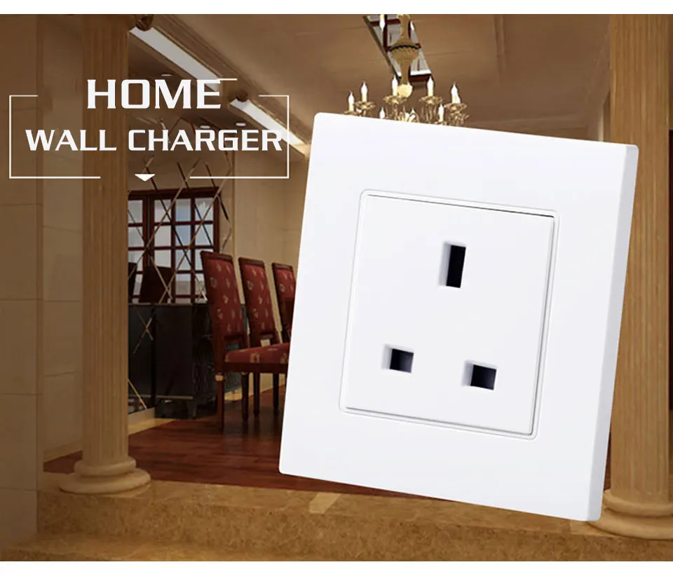 2018 New UK Wall Power Socket Electrical Outlet Switched AC 110-250V 13A British Standard Home Outlet Panel outlet power Charger (4)