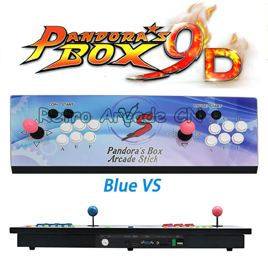 Pandora box 9d 1500 / 2222 in 1 console 2 players joystick button HDMI VGA output HD usb for pc ps3 pandora's box 5s 6s 7