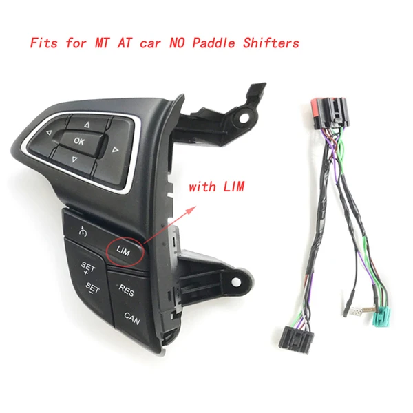 Автомобильный круиз-контроль переключатель рулевого колеса многофункциональный кнопочный комплект для Ford Focus MK3 для Kuga Escape - Цвет: MT AT with LIM