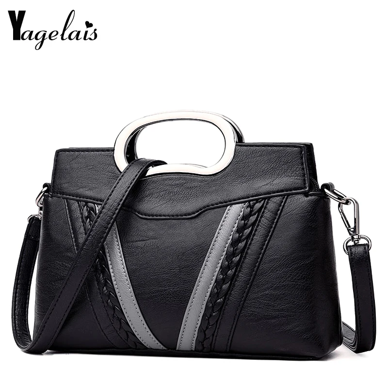

Women Striped Handbag Solid Color Crossbody Bags Versatile Clutch Casual Soft Shoulder Bag Zipper Long Single Straps Ladies Bag