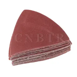 CNBTR 80 мм Диаметр коричневые оксид алюминия абразивный 60/80/120/180/240 # наждачная бумага в форме треугольника лист обновления 25