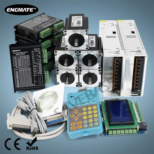 Про. ENGMATE 5 осей ЧПУ Комплект Nema23 1.96N.m Шаговый Двигатель 2.1A 5.6A Драйвер|Шаговый