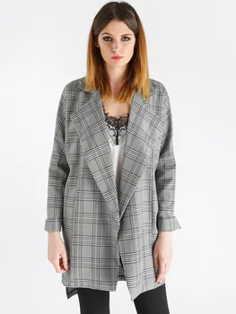 

Long blazer plaid