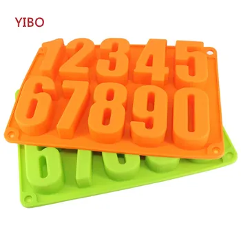 

YIBO Digital 0 to 9 DIY cake mold silicone chocolate mold Ice Cream mold new Cookie mold kitchen cake baking tools