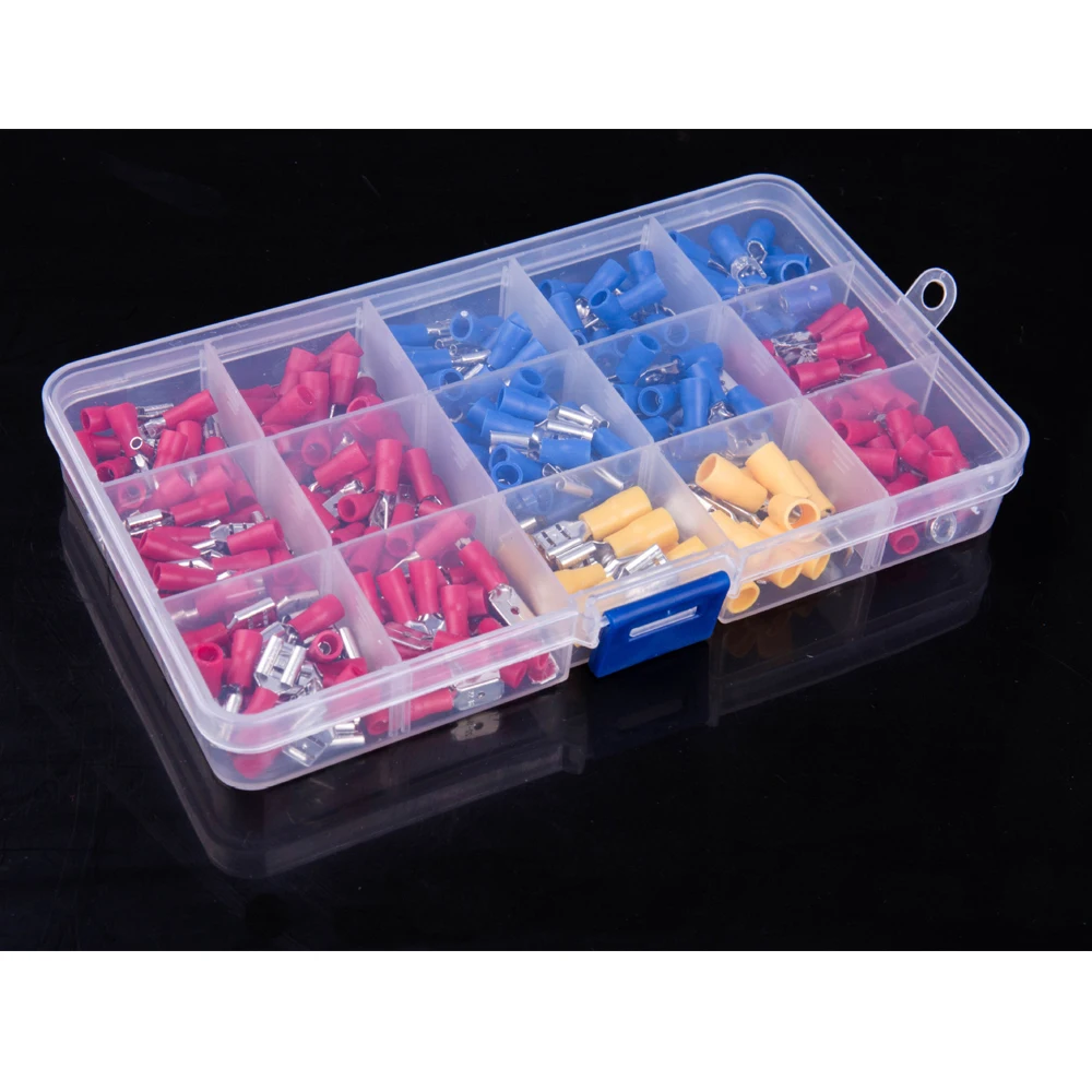 

280Pcs Assorted Insulated Spade Crimp Terminal Electrical Wire Connector Set Red Blue Yellow
