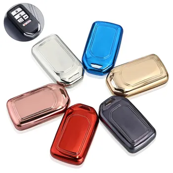 

For Honda For Fit For Civic For HR-V CRV Odyssey Accord 2013-2017 TPU Black Car Styling Remote Smart Key Cover Fob Case Shell