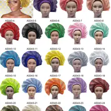 AS043 модные африканские женские повязки для волос Aso OKE Auto Gele для Aso Ebi африканская повязка на голову с бисером