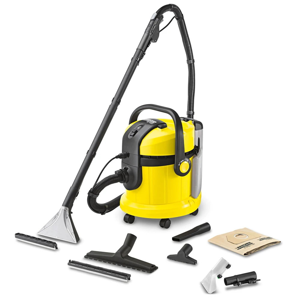 Моющий пылесос KARCHER SE 4002 (Мощность 1400 Вт, ёмкость для чистой воды - 4 л, для грязной - 4 л; длина кабеля 7.5 м, функция выдува, функция сбора жидкости)