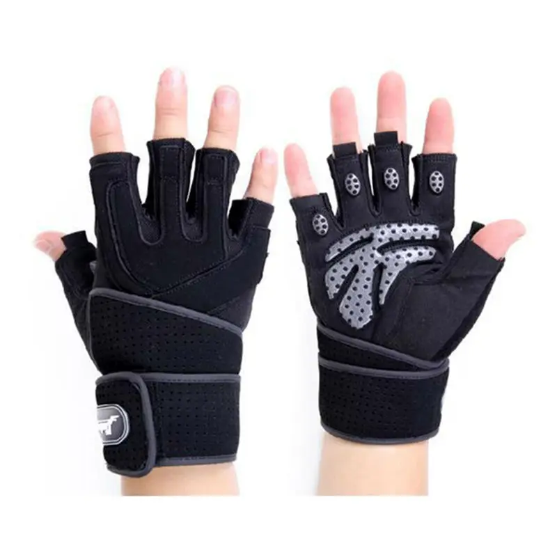 Gym Crossfit luva Fitness Gloves Long Wrist Belt Body Building powerlifting equipment Gloves Barbell Dumbbell pull Gym Crossfit luva Fitness Gloves Long Wrist Belt Body Building powerlifting equipment Gloves Barbell Dumbbell pull
