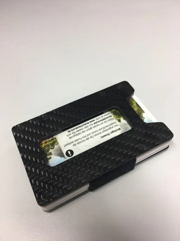Minimalist Carbon Fiber Slim Wallet for Men & Women Slim Front Pocket Wallet & Credit Card Holder RFID Blocking photo review