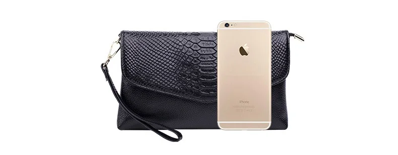 MJ Brand Serpentine Genuine Leather Women Messenger Bag Female Small Crossbody Bag Natural Real Leather Day Clutch with Wristlet (3)