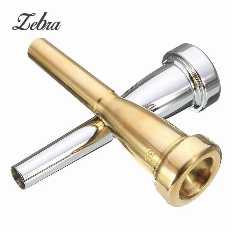 

2 Colors Silver Gold Meg 3C Size Metal Trumpet Mouthpiece for Yamaha or Bach Trumpet Musical Instruments Accessories Parts
