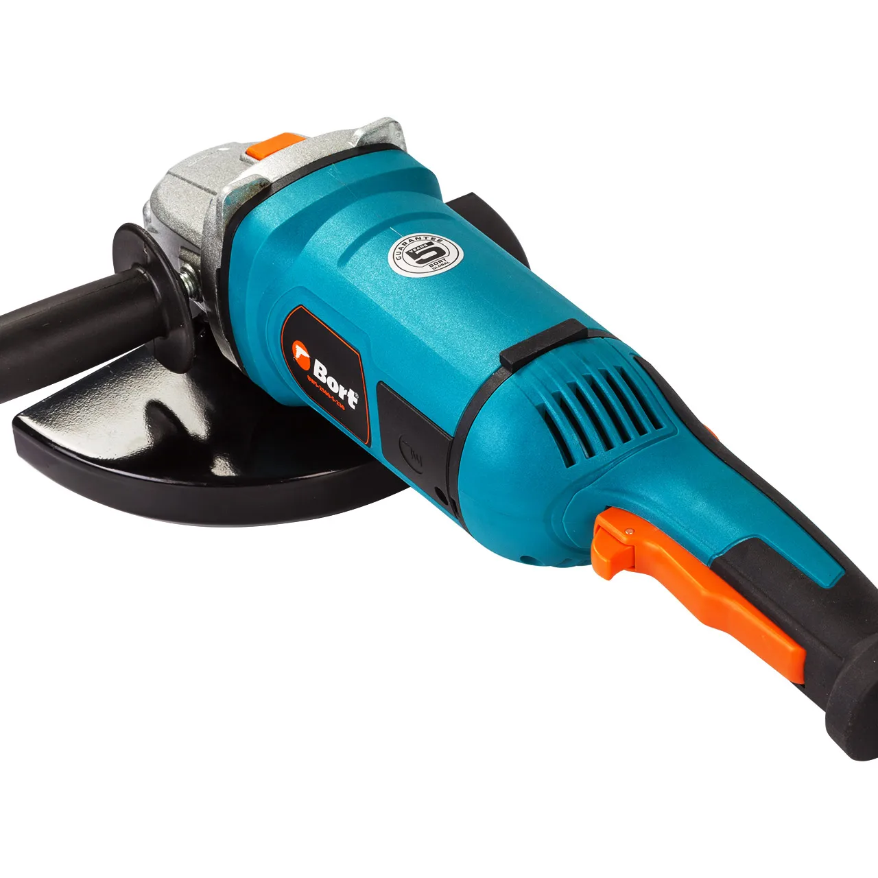 Машина шлифовальная угловая Bort BWS-2500-S-230 (Мощность 2400 Вт, диск 230 мм, плавный пуск, поворотная рукоятка)