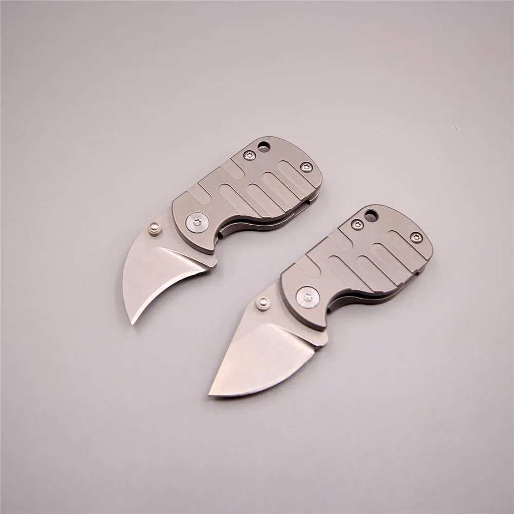 

2018 new small knife 60 hrc key pocket titanium handle S35VN blade microtech edc fishing folding knifes survival tactical knife