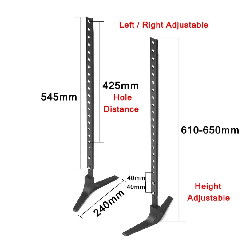 Крепление 32-5" регулируемая по высоте универсальная подставка под ТВ основание сплав+ сталь плазменный ЖК-дисплей плоский экран настольная подставка простая установка