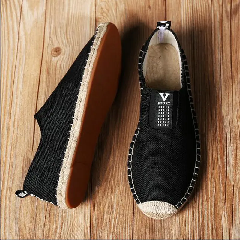New blanc De Noir Pêcheur Hommes Summer Chaussures 18 Casual Broder kaki Plat Espadrilles Respirant Toile La Mocassins Linge HYFFaqw