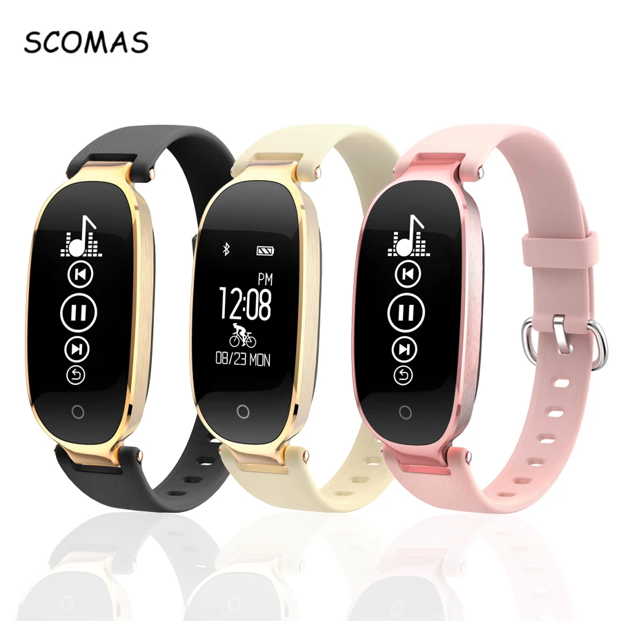 SCOMAS S3 Smart Watch For Android IOS Phone Heart Rate Monitor Fitness Tracker Bluetooth 4.0 Women Smartwatch Relogio