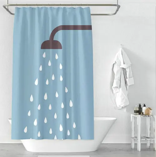 Custom Made Shower Curtain Bathroom Curtain Partition 1.2/1.5/1.8/2x1.8 meters 1.5x2m 1.8x2m 2x2m 2.4x2m White Blue Green Orang - Цвет: same like the pic