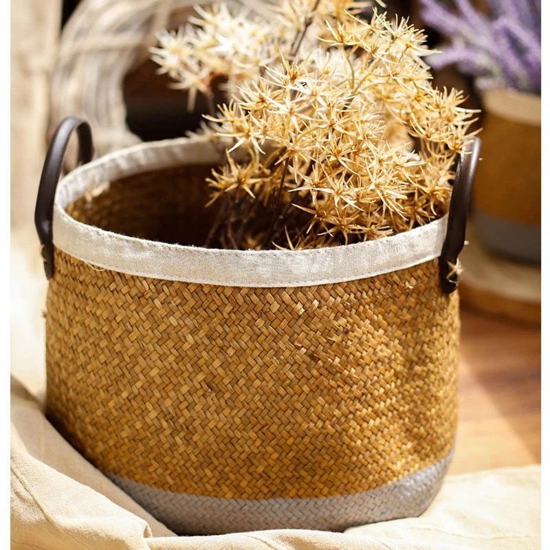 Aliexpress.com : Buy WCIC Linen Edge Flower Pot Seagrass ...