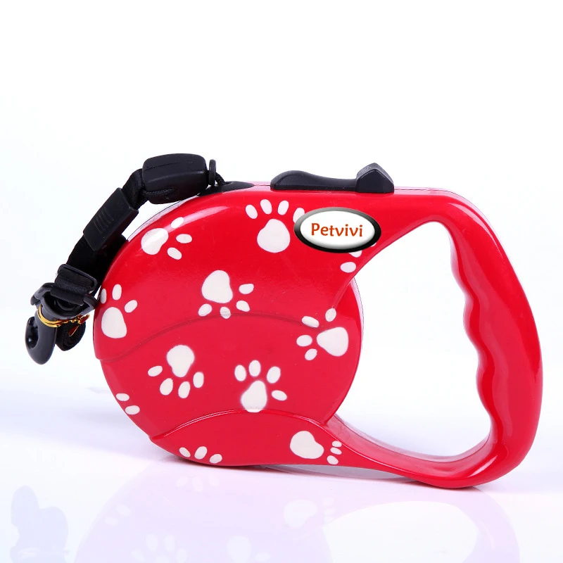 Dropshipping Fashionable 3m / 5m Retractable Dog Leash Flexi Lead Flower Printed Extendable Traction Rope for Teddy | Дом и сад