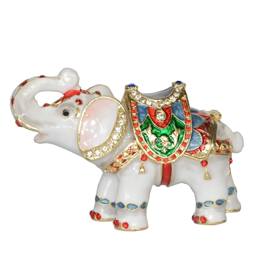 Baby Elephant Trinket Box Jewelry Organizer Necklace Holder Elephant