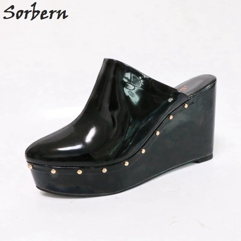 Sorbern Pointed Toe Slip On Mules Women Platform Heels Pumps Women Shoes Black Heels Woman Heels 2018 Pump Females Custom Color цена Sorbern Pointed Toe Slip On Mules Women Platform Heels Pumps Women Shoes Black Heels Woman Heels 2018 Pump Females Custom Color цены онлайн
