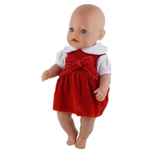 2color choose Coral velvet dress doll clothes Wear fit 43cm Baby Born zapf, Children Best Gift