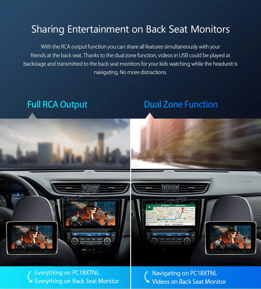 Perfect XTRONS 10.1" Android 8.1 16GB ROM car Multimedia System GPS Navigation RCA for Nissan X-Trial Rogue Qashqai 2014-2018 NO DVD 3