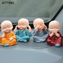 Креативные подарки Maitreya из смолы, 4 шт./лот, фигурки "Маленькие монахи", Будда, кунг-фу, маленькие украшения, прекрасные аксессуары для салона автомобиля, кукла