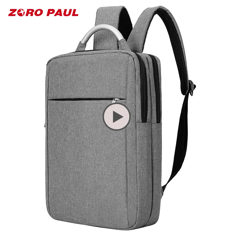 

ZORO PAUL Nylon 14inch Laptop Backpack Male Anti Theft Back Pack Double Main Pocket Backpack Schoolbag for Boy Bagpack 11