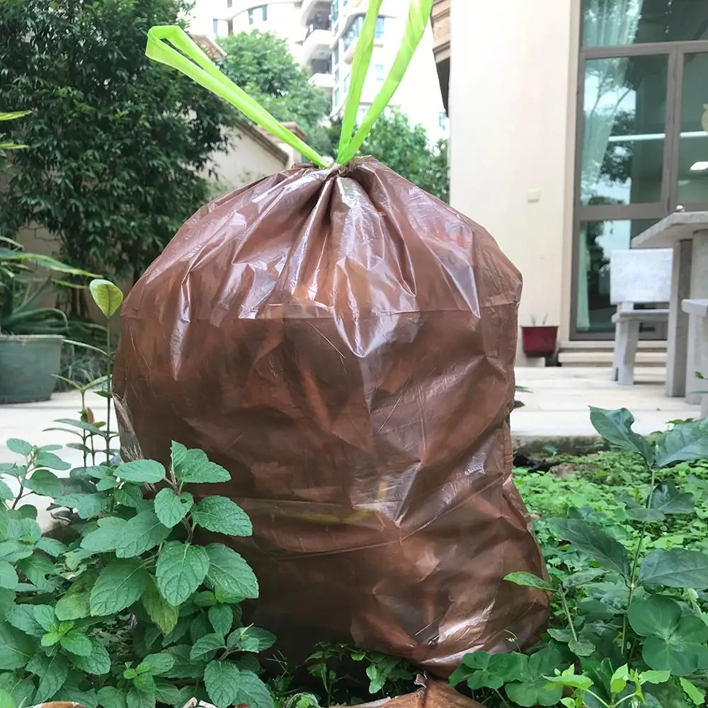 Биоразлагаемый мешок для мусора, домашний кухонный мусорный контейнер, Одноцветный экологически чистый мешок, экологически Разлагаемый портативный