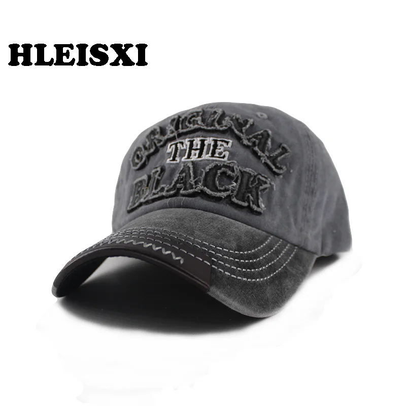 

HLEISXI New Fashion Men Summer Baseball Caps For Women's Adjustable Caps Washed Hip Hop Brand Hats Fitted Cotton Bonnet