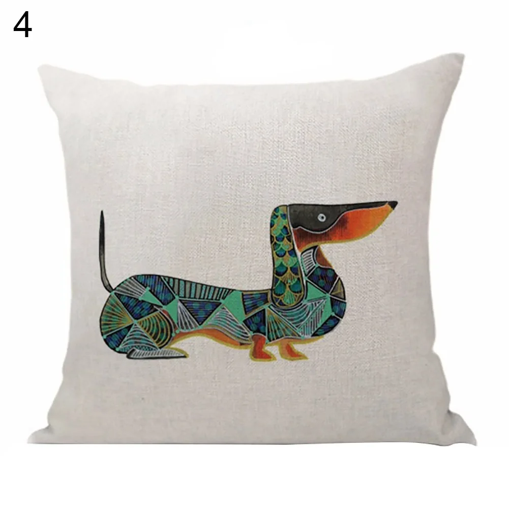 BLUELANS Lovely Sausage Dog Pillow Case Linen Waist Fashion Comfortable