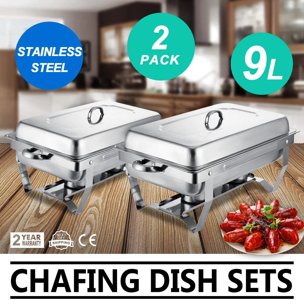 

France Free Shipping ! Stainless Steel Insulated Chafing Dish Food Warmer & Buffet Server Serving Dishes