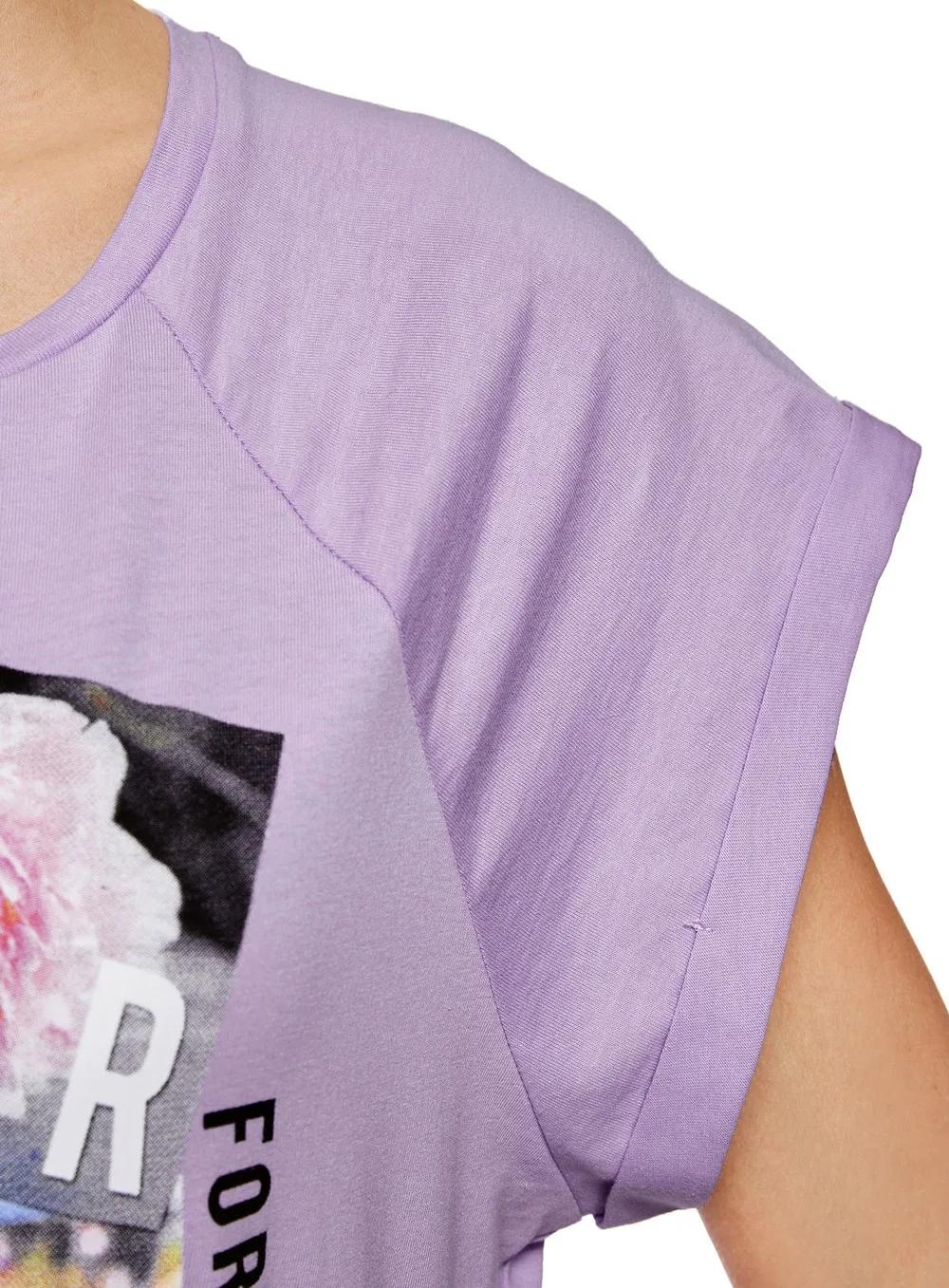 oodji Футболка хлопковая с принтом 14707001 44 46154|top tees|t-shirt cottontop cotton |