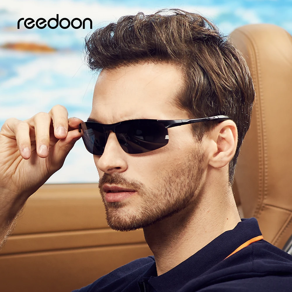 Goede Reedoon Gepolariseerde Zonnebril HD Lens Metalen Frame Sport Zonnebril Merk Designer Voor Mannen Vrouwen Rijden Vissen Outdoor R8177