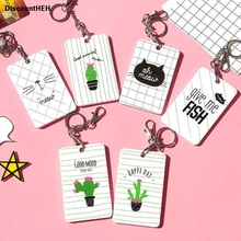 1 шт. Kawaii креативный кактус и Кот акриловое приглашение на свадьбу Обложка автобусных банковских и идентификационных кошелек с отделами для карт с застежкой