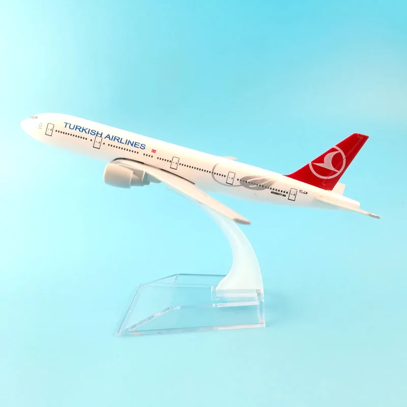 16CMTURKISH AIRLINER 777 TURKISH AIRLINES METAL ALLOY MODEL PLANE AIRCRAFT MODEL TOY AIRPLANE BIRTHDAY GIFT