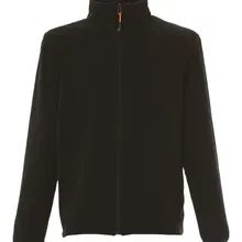 Черная толстовка из микрофлиса с длинной молнией