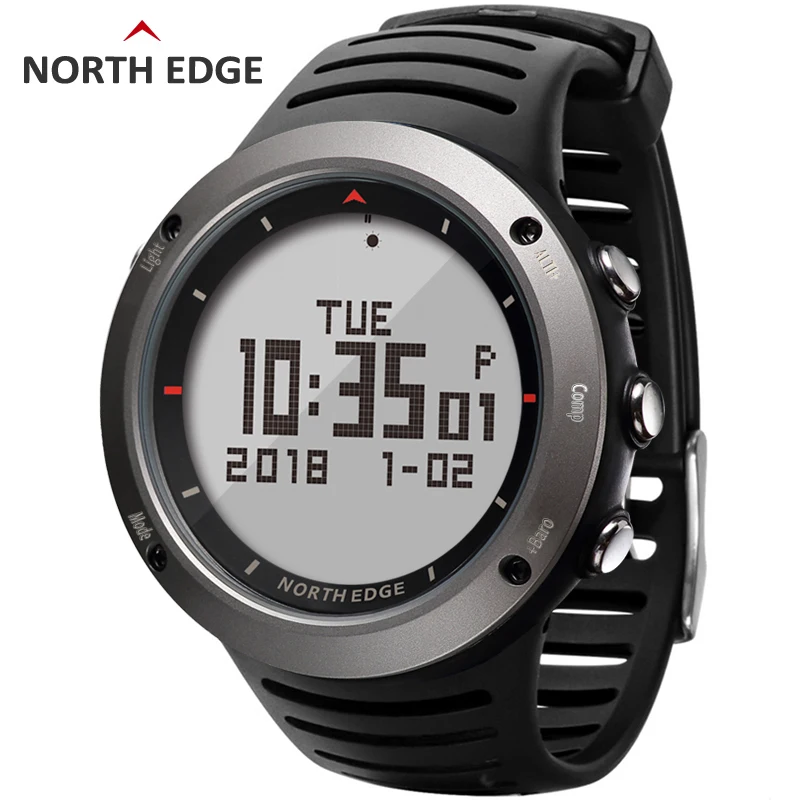 NORTH EDGE Men's sport Digital watch Hours Running Swimming sports watches Altimeter Barometer Compass Thermometer Weather men