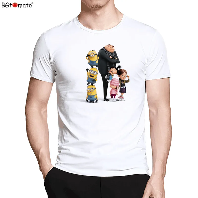 BGtomato футболка много миньонов 3d футболки с принтом новейший стиль Забавные футболки популярный стиль футболка Миньоны
