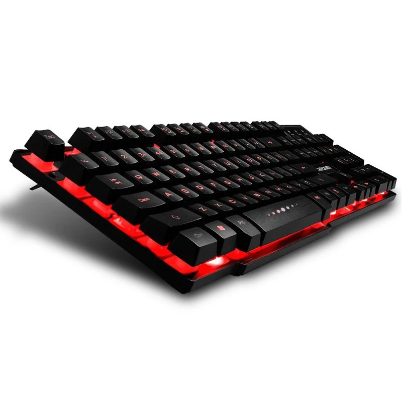 

Backlight Gaming Keyboard 3 Color Russian/English Layout USB Wired Colorful LED Backlit for Desktop Laptop Ship From Russia