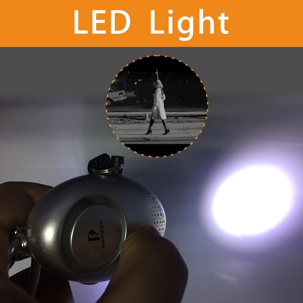 130 dB USB ricaricabile autodifesa portachiavi Sirena di sicurezza dispositivi di protezione personale con mini luce LED bianco Safesound Personal Alarm 130 dB USB ricaricabile autodifesa portachiavi Sirena di sicurezza dispositivi di protezione personale con mini luce LED bianco Safesound Personal Alarm