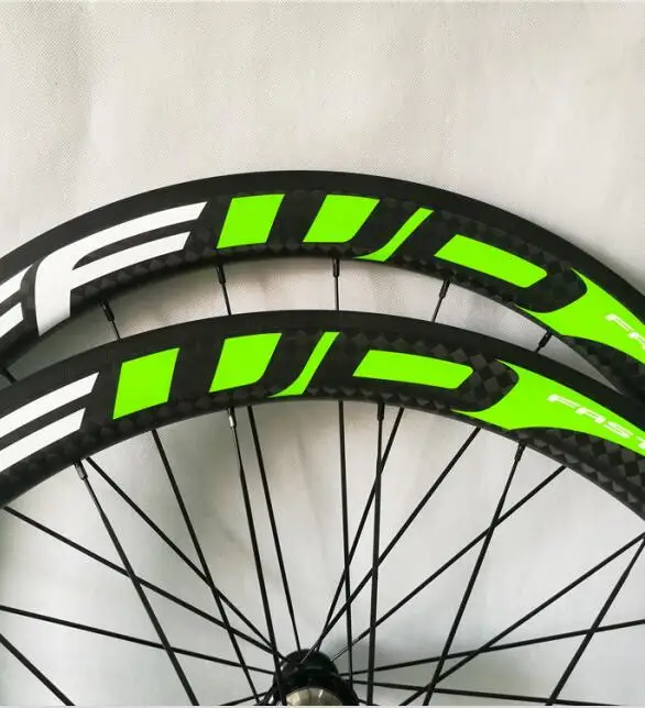 

carbon fiber fat bike wheels 50mm clincher Exterior 12K matte POWERWAY ceramic bearing HUBS wheels road bicycle free shipping